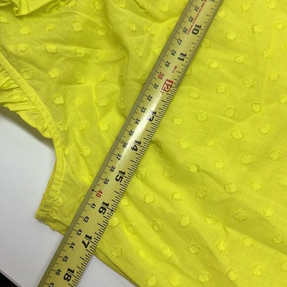 🔥 J.Crew neon yellow blouse top tank Sz XSmall New - Picture 4 of 5
